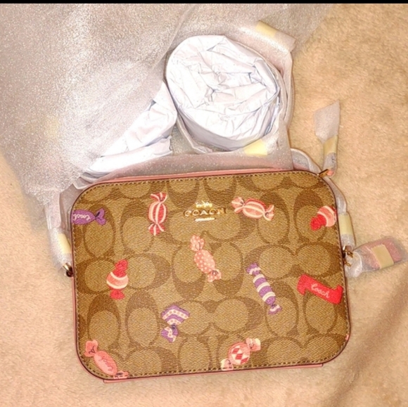 COACH 🇺🇲Mini Camera Bag in Signature Canvas with Candy Print💖 - Picture 8 of 12